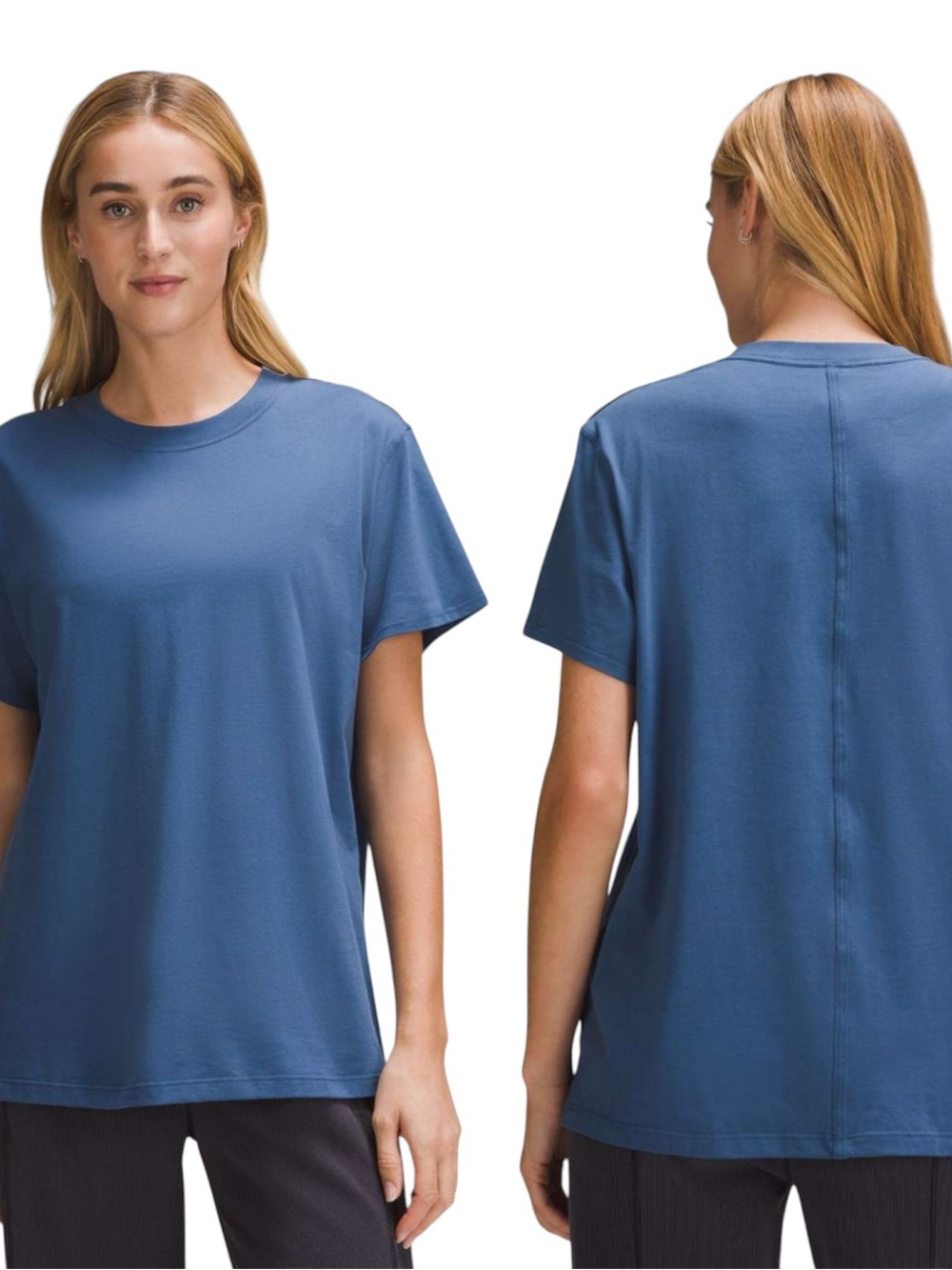 Lululemon | All Yours Cotton Short Sleeve T-Shirt Pitch Blue Size 8 NWT